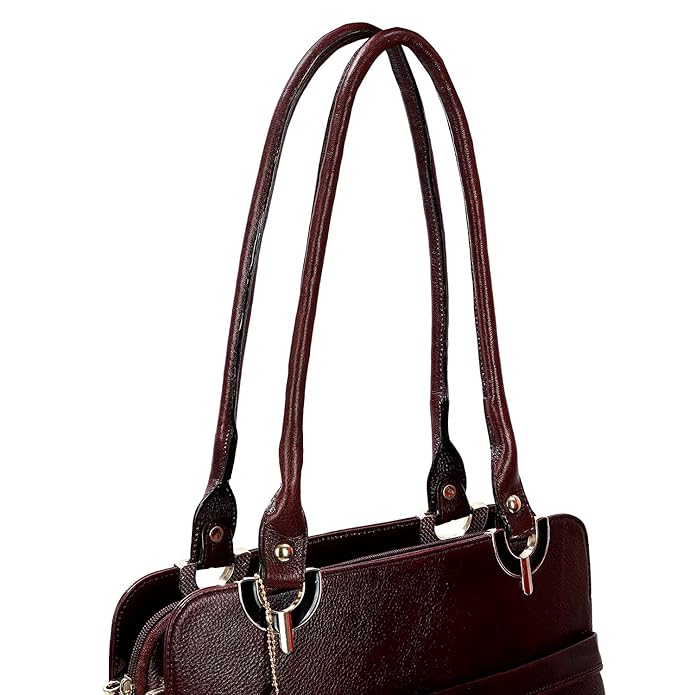 Leather Shoulder Bag - Elegant