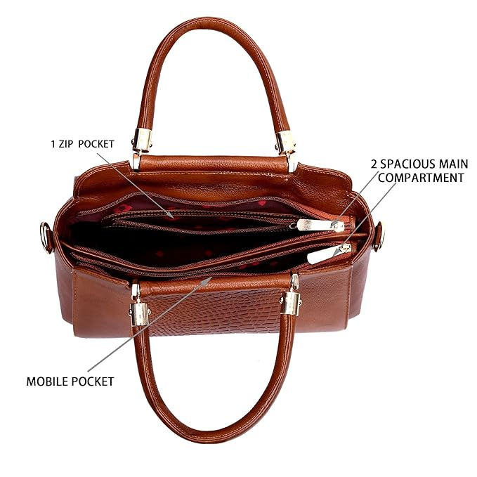 Leather Satchel Handbag - Zik Zak