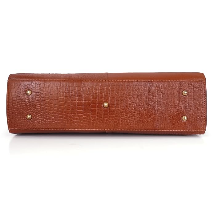 Leather Laptop Tote Bag - Modern Maven