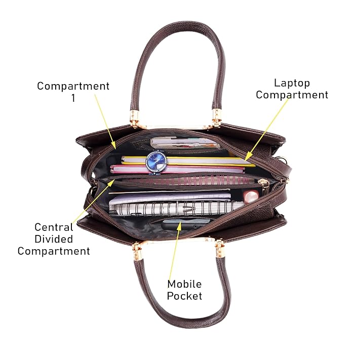 Croco Leather Handbag - The Milano