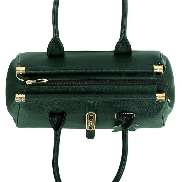 Leather Satchel Handbag - The Elegant