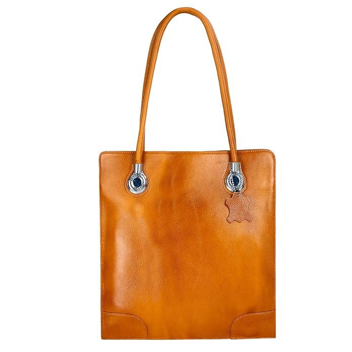 Leather Tote Bag - Vertica