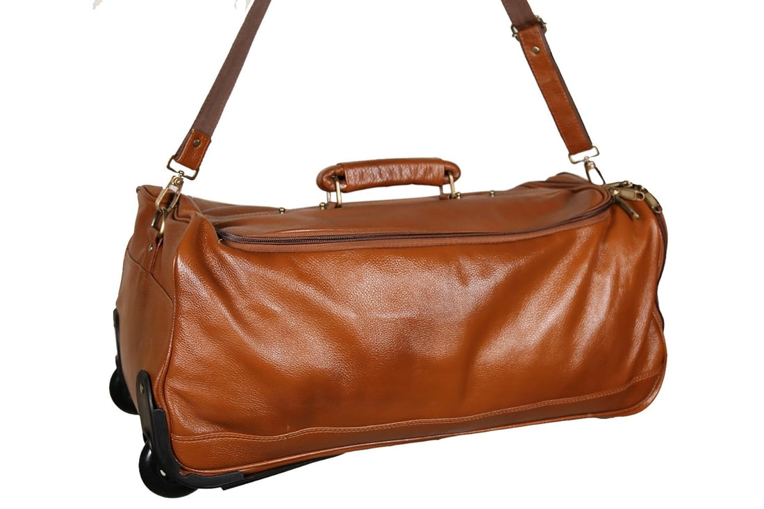 Leather Duffel Trolley - The Weekender
