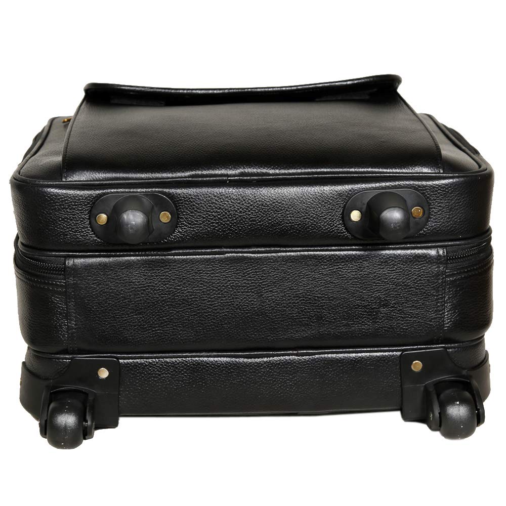 Leather Laptop Roller Trolley - Dual Roller