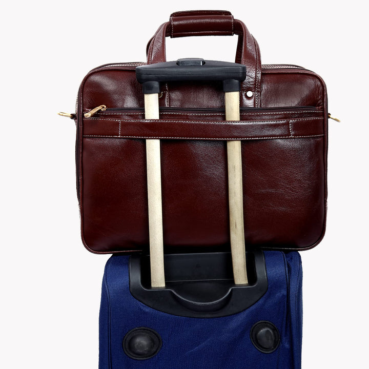 HAYAT Leather Accessories 16 Inch Men's Leather Briefcase Laptop Office Bag