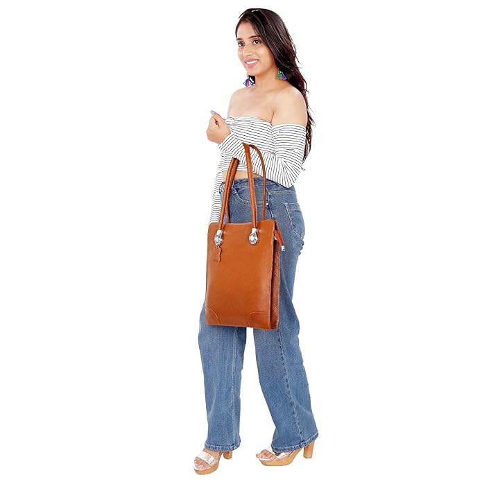 Leather Tote Bag - Vertica