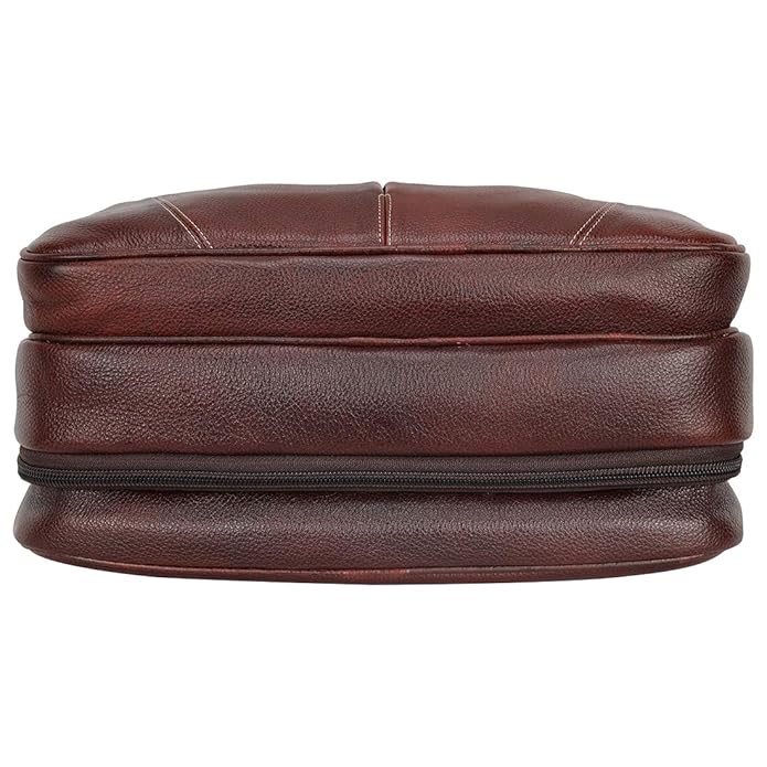 Leather Expandable Bag - Stitch Line