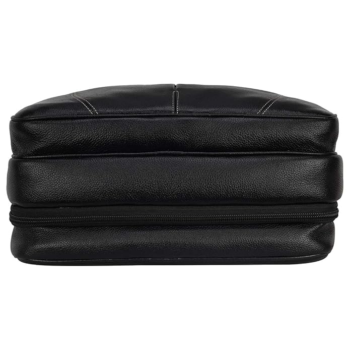 Leather Expandable Bag - Stitch Line