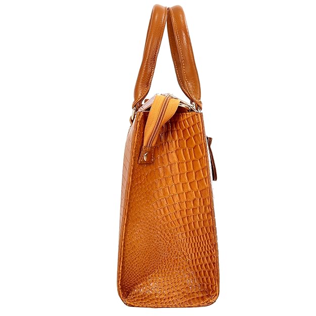 Croco Leather Handbag - PRADA