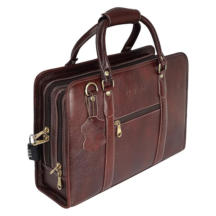 Leather Laptop Briefcase - New Basket