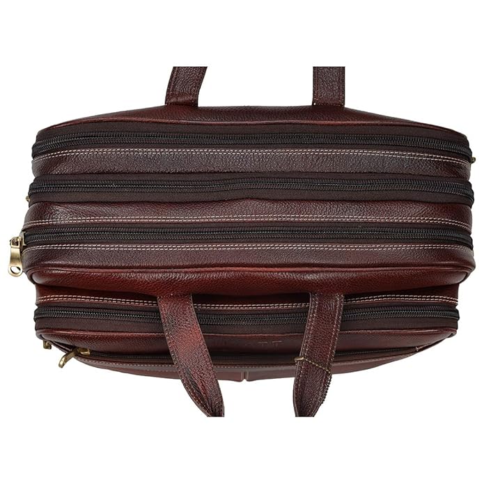Leather Expandable Bag - Stitch Line