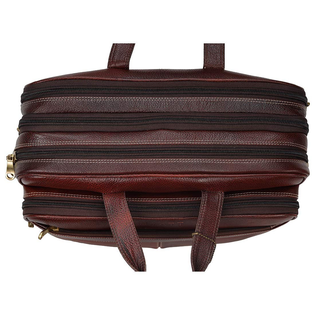 HAYAT 16 Inch Expandable Natural Leather Laptop Briefcase