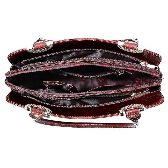Leather Shoulder Bag - Elegant