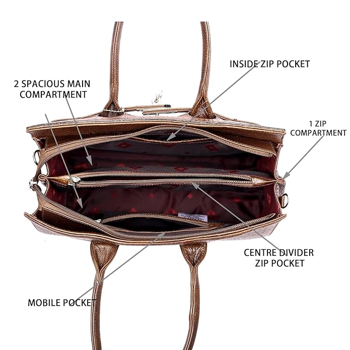 Croco Leather Handbag - The Harmass