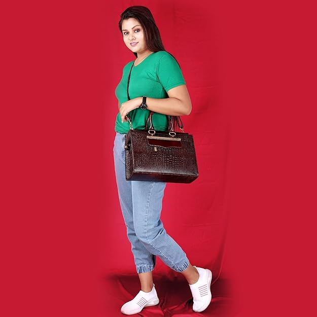 Croco Leather Handbag - PRADA