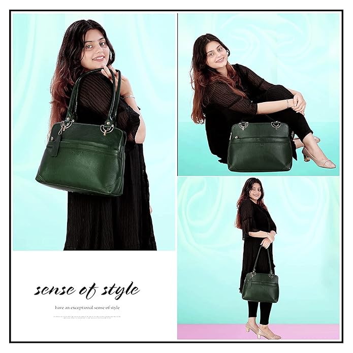 Leather Shoulder Bag - Elegant