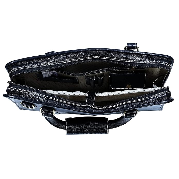 Leather Laptop Bag - Slim Basket