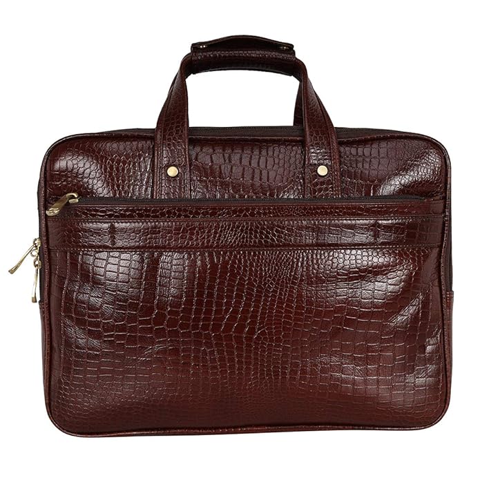 Leather Laptop Briefcase - Time Traveller