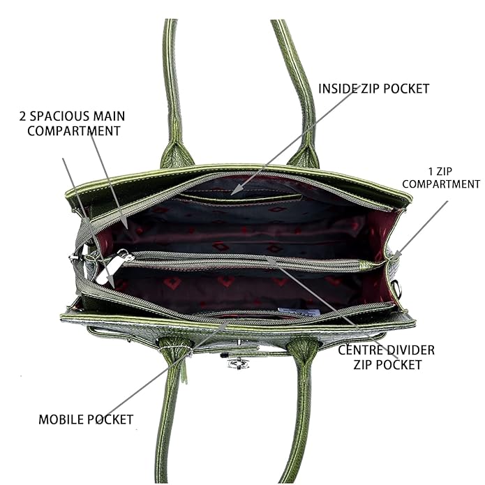 Croco Leather Handbag - The Harmass