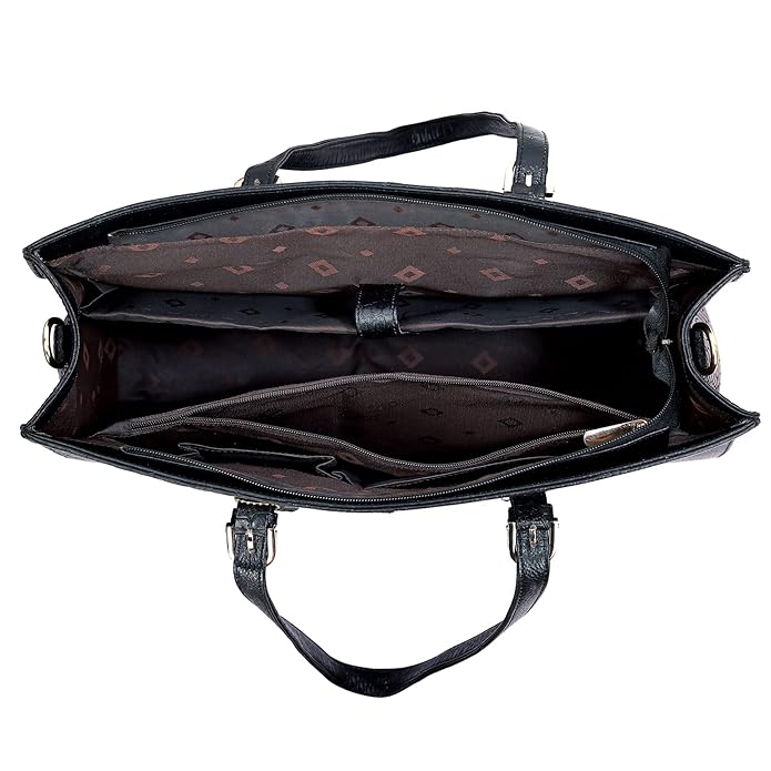 Leather Laptop Tote Bag - Modern Maven