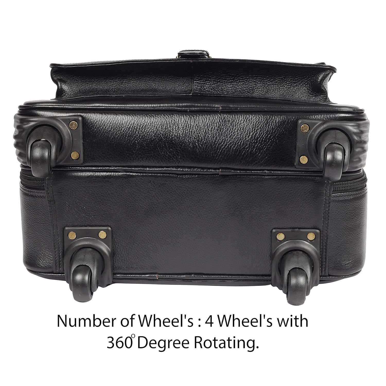 Leather Laptop Roller Trolley - The Retro