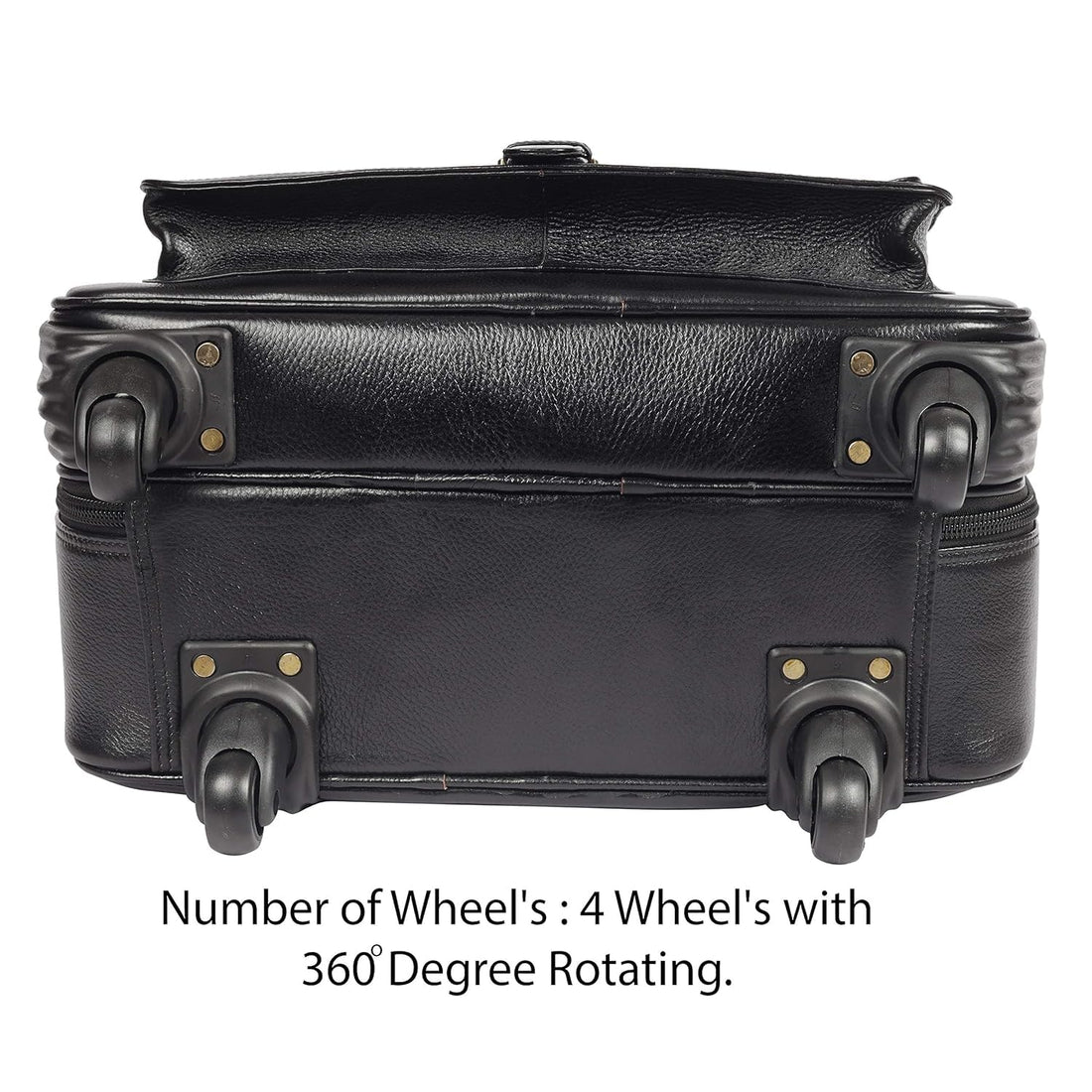 Leather Laptop Roller Trolley - The Retro