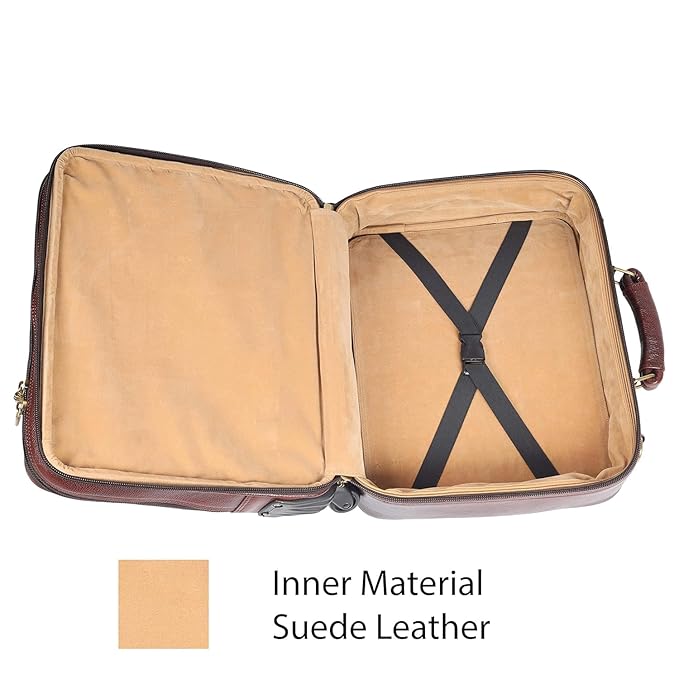 Leather Laptop Roller Trolley - The Retro