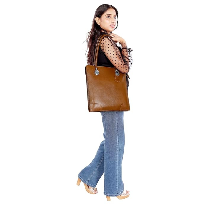 Leather Tote Bag - Vertica