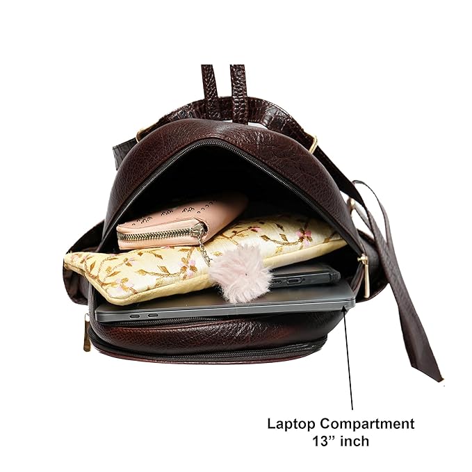 Leather Laptop Backpack - Convertible