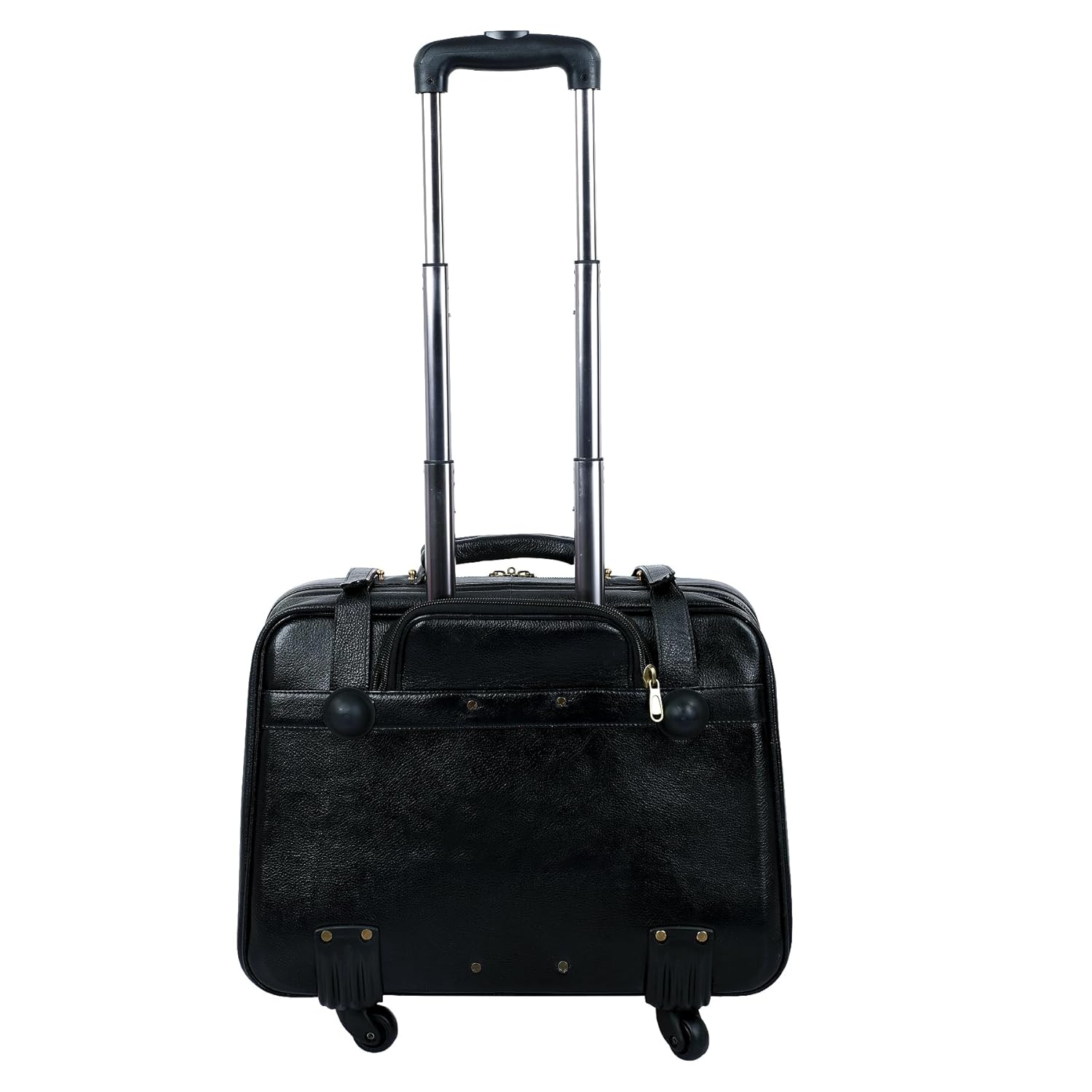 Leather Laptop Roller Trolley - The Overnighter