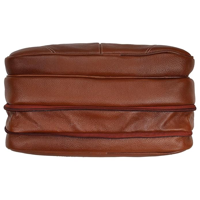 Leather Expandable Bag - Stitch Line