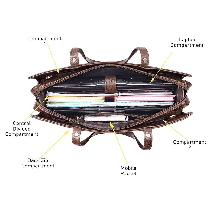 Leather Laptop Tote Bag - Boxa