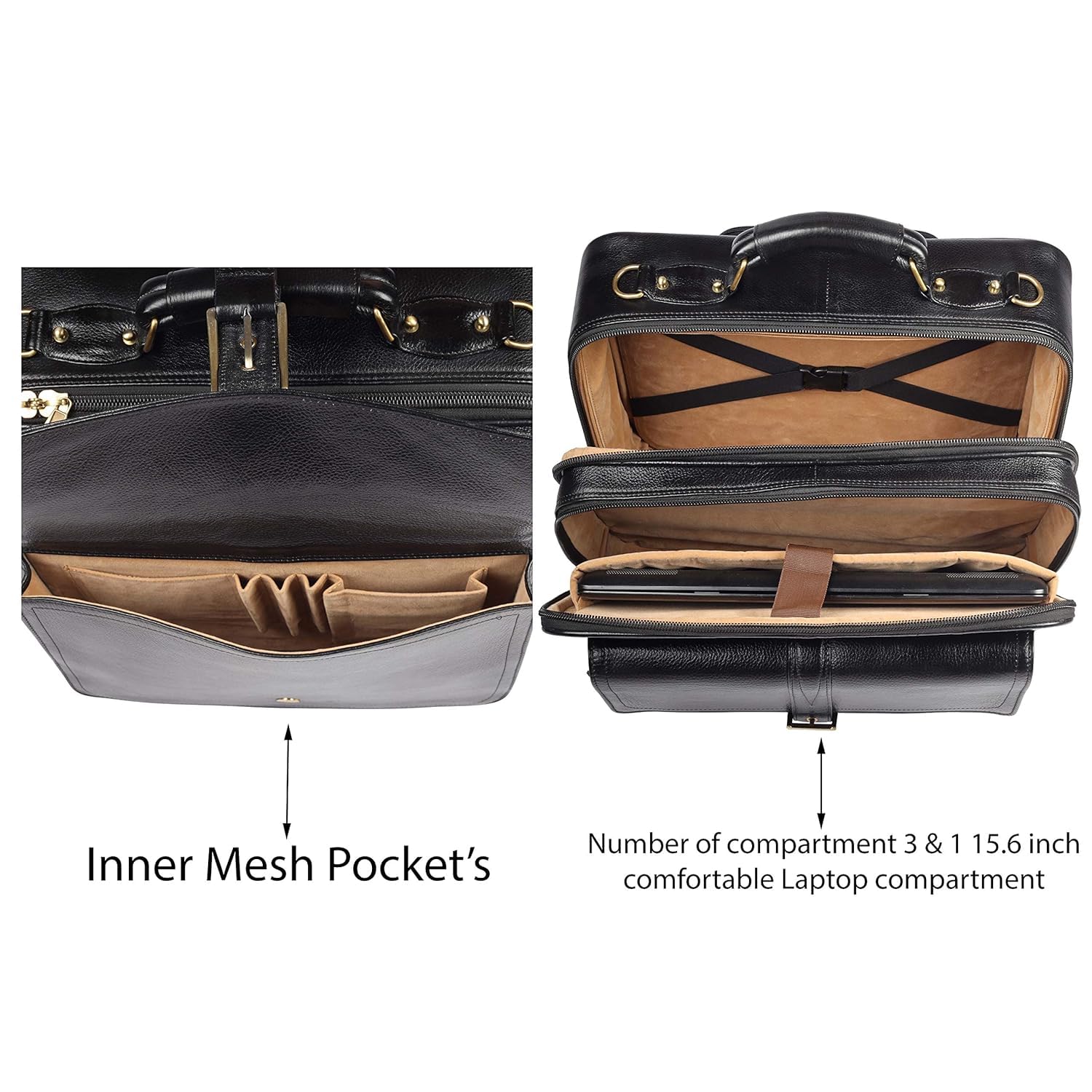 Leather Laptop Roller Trolley - The Retro