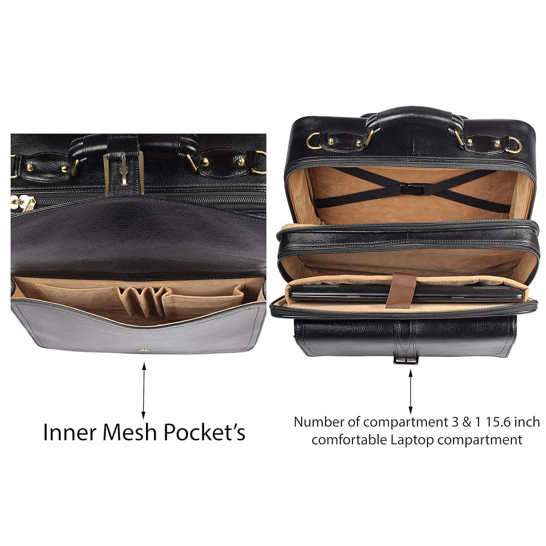 Leather Laptop Roller Trolley - The Retro