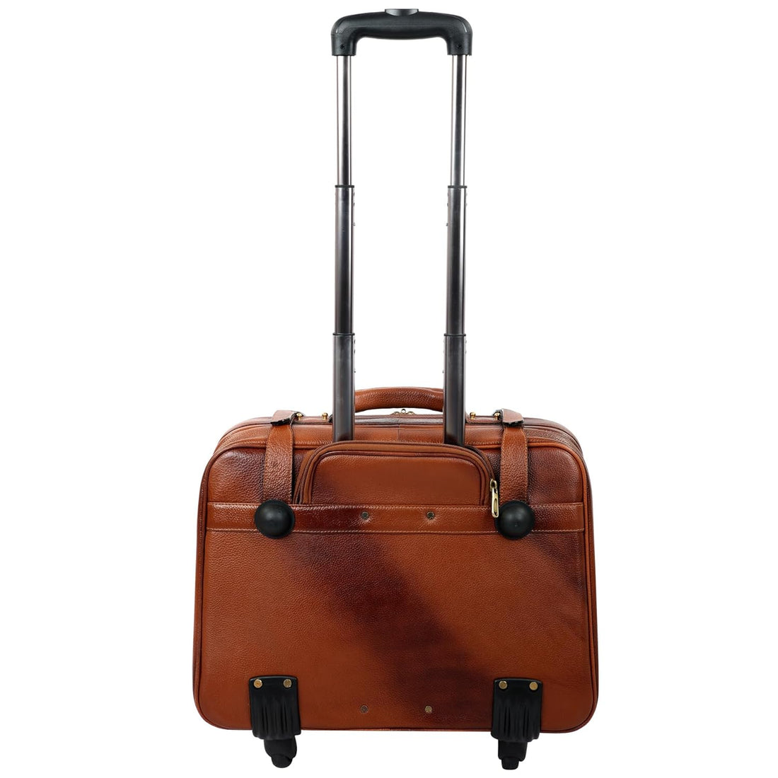 Leather Laptop Roller Trolley - The Overnighter