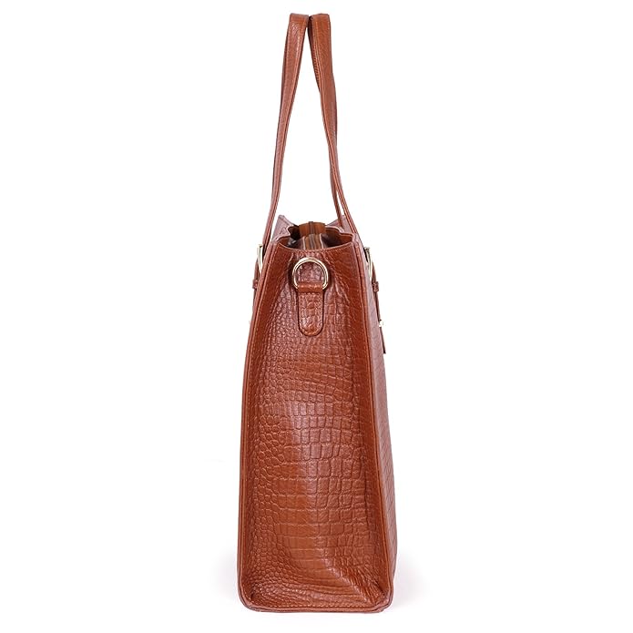 Leather Laptop Tote Bag - Modern Maven