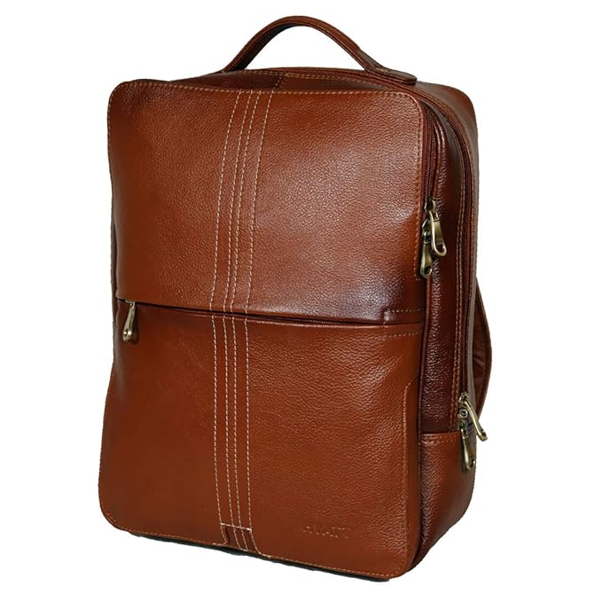 Leather Laptop Backpack - Four Line
