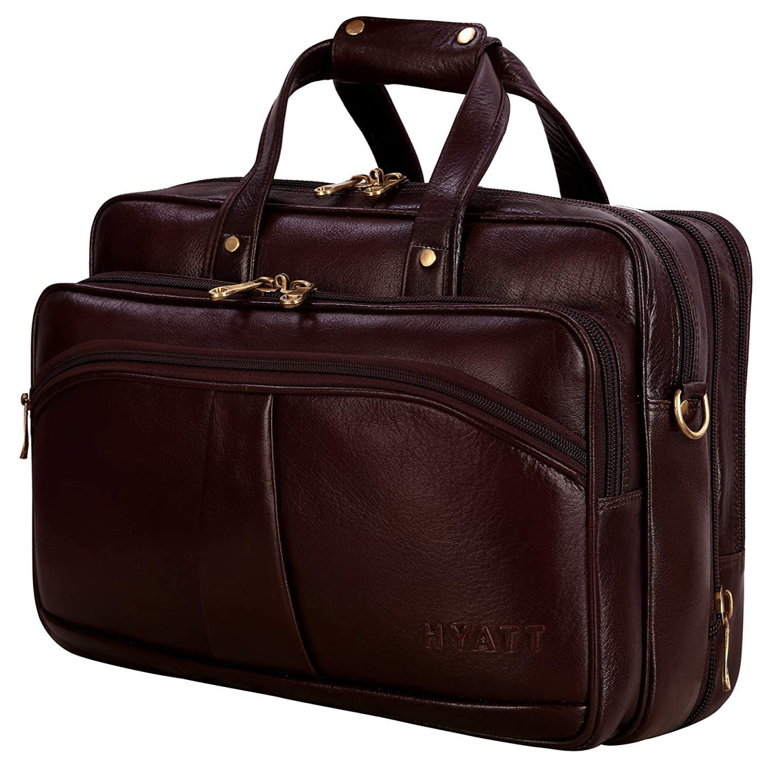 16 Inch - 24 litres Capacity Leather Laptop Office Briefcase for Men