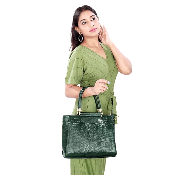 Croco Leather Handbag - MULBERRY