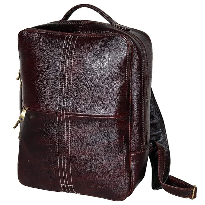 Leather Laptop Backpack - Four Line
