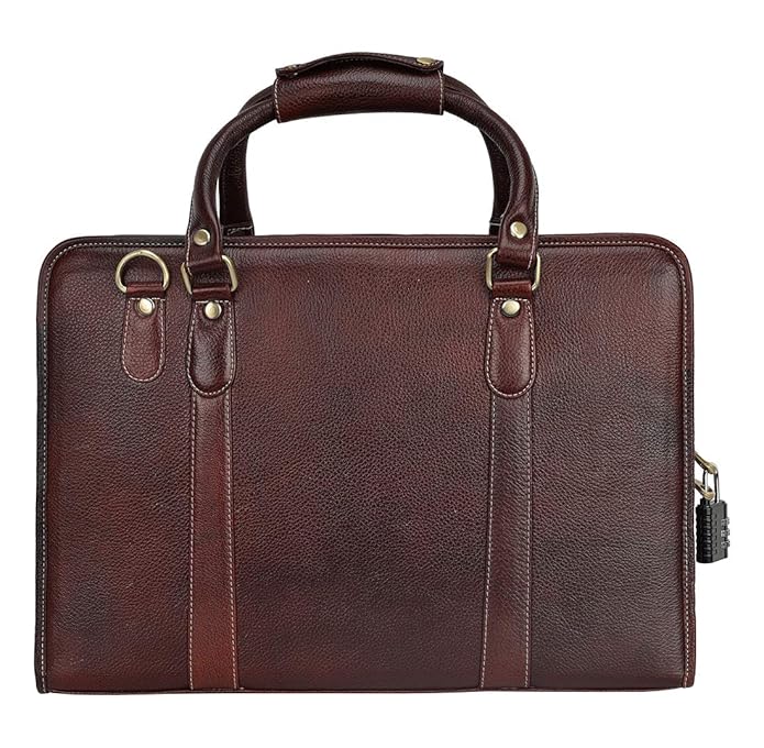 Leather Laptop Briefcase - New Basket