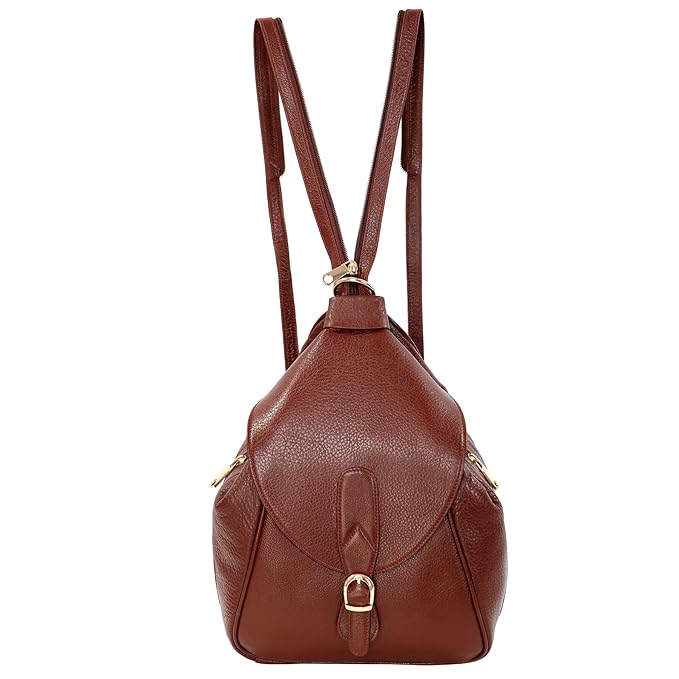 Women's Leather Backpack - 2 in 1