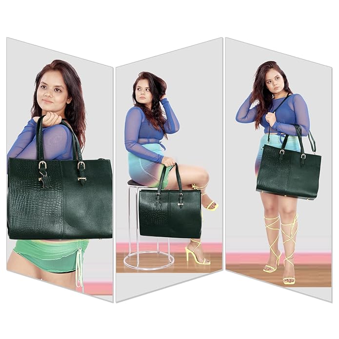 Leather Laptop Tote Bag - Modern Maven