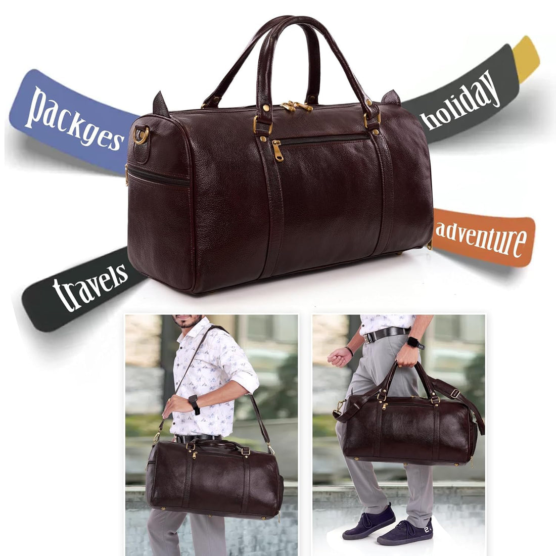 Leather Duffel Bag - Unknown