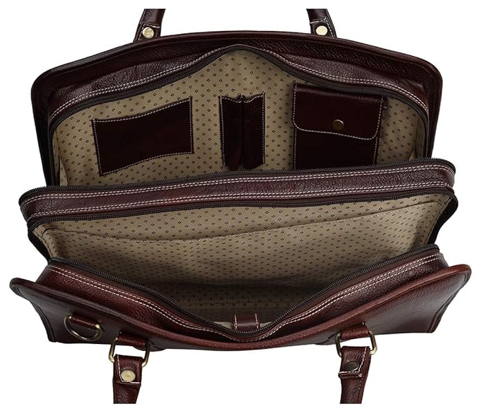 Leather Laptop Briefcase - New Basket