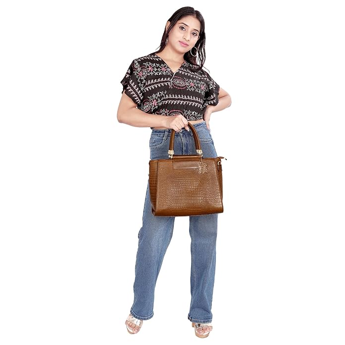 Croco Leather Handbag - MULBERRY