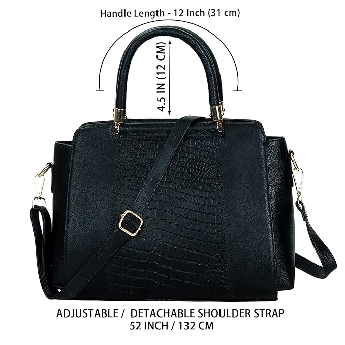 Leather Satchel Handbag - Zik Zak