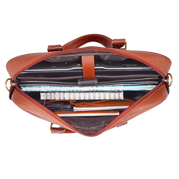 Leather Laptop Bag - Timber Line