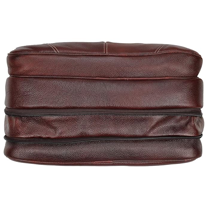 Leather Expandable Bag - Stitch Line