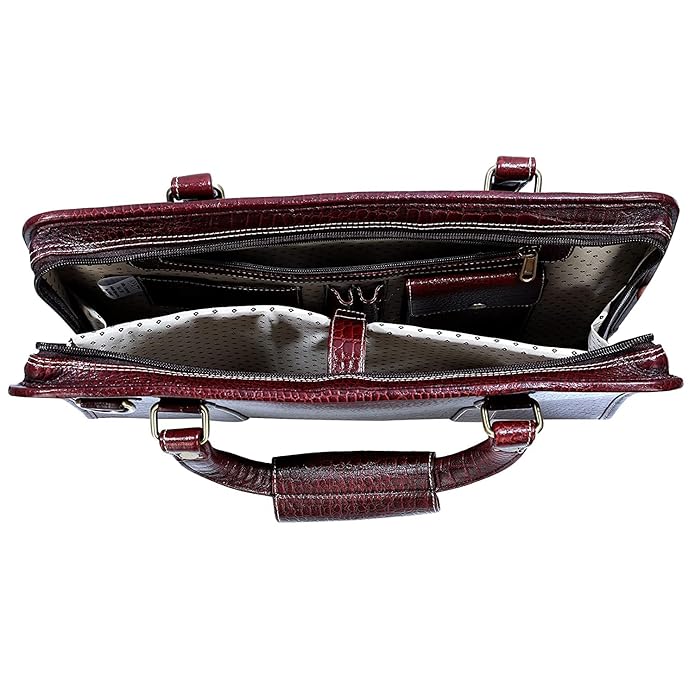 Leather Laptop Bag - Slim Basket